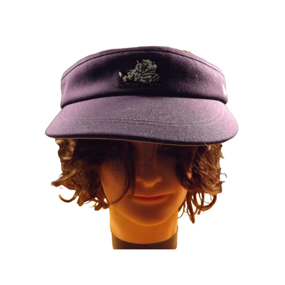 Nike JMU Dukes Visor Purple Duke Dog Logo Adjustable Dri-Fit College Golf Hat OS